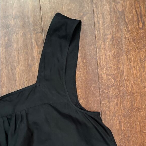 Minnie Rose 100% Silk Black Tank Top, Size Large - Picture 3 of 7